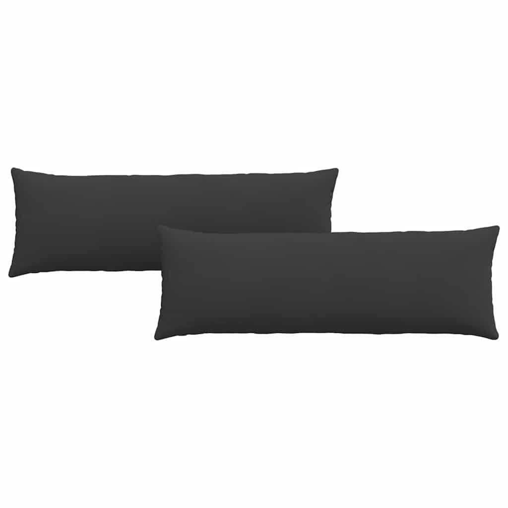 Kanapé párnák 2 pcs Fekete 120 x 40 cm szövet