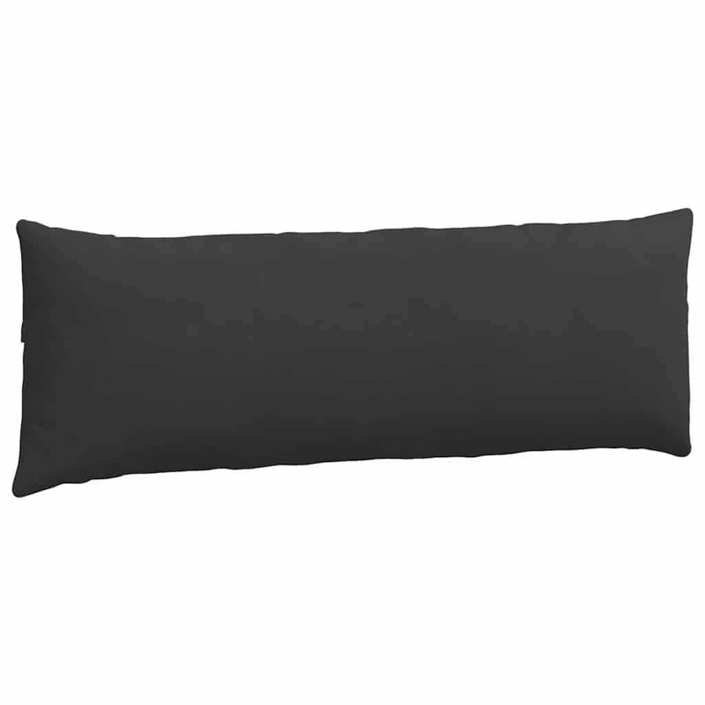 Kanapé párnák 2 pcs Fekete 120 x 40 cm szövet