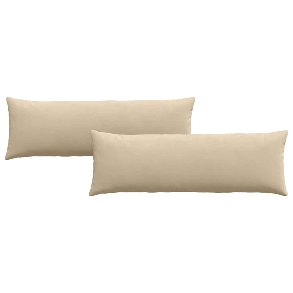 Kanapé párnák 2 pcs Krém 120 x 40 cm szövet