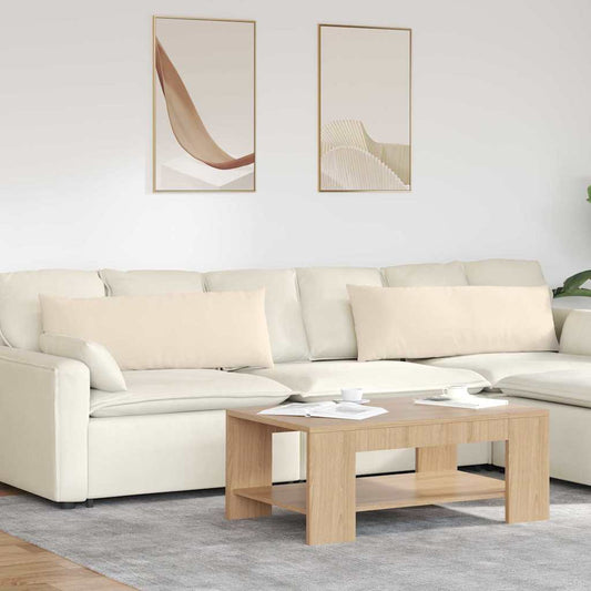 Kanapé párnák 2 db szövet Bézs 120 x 40 cm