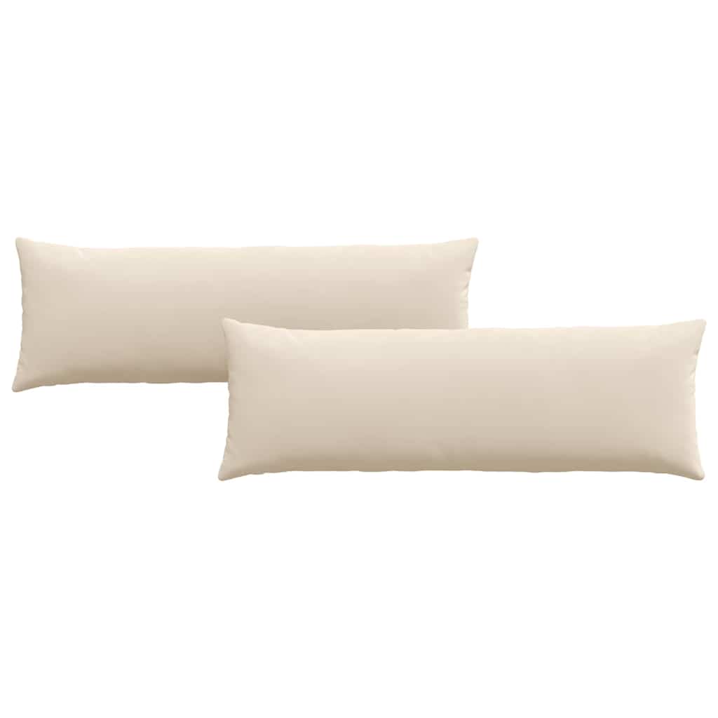 Kanapé párnák 2 pcs Bézs 120 x 40 cm szövet