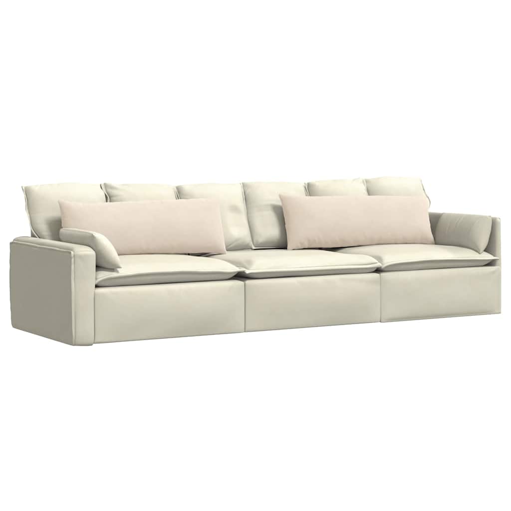 Kanapé párnák 2 pcs Bézs 120 x 40 cm szövet