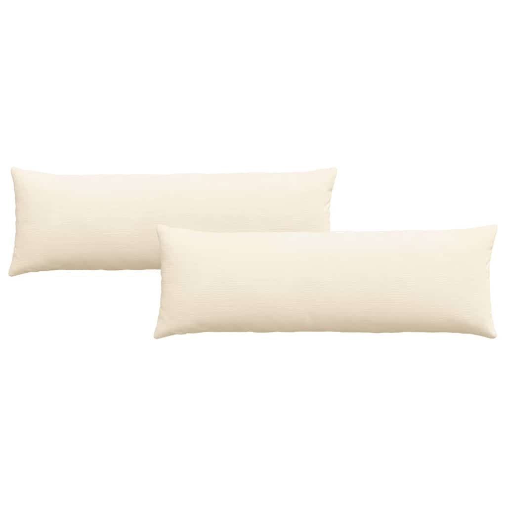 Kanapé párnák 2 pcs Krém 120 x 40 cm Bársonyos szövet