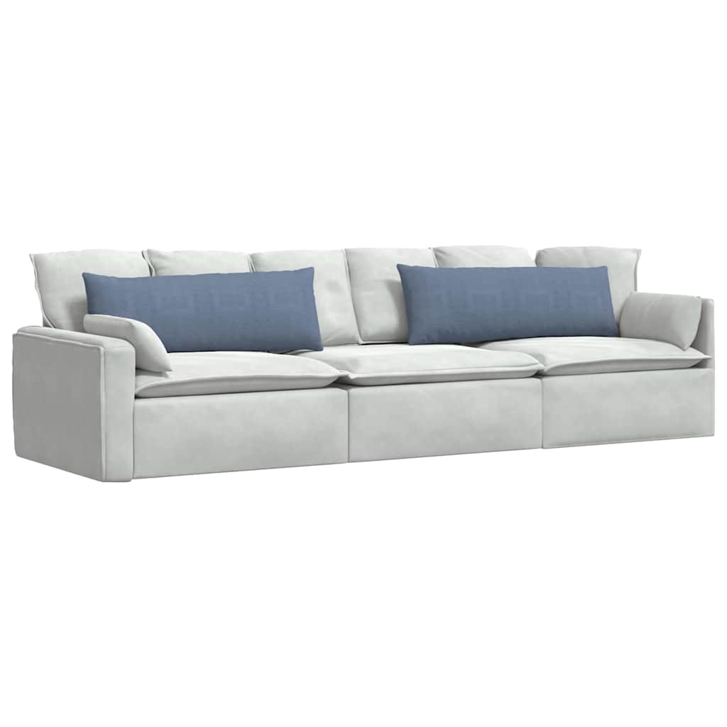 Kanapé párnák 2 pcs Kék 120 x 40 cm Bársonyos szövet