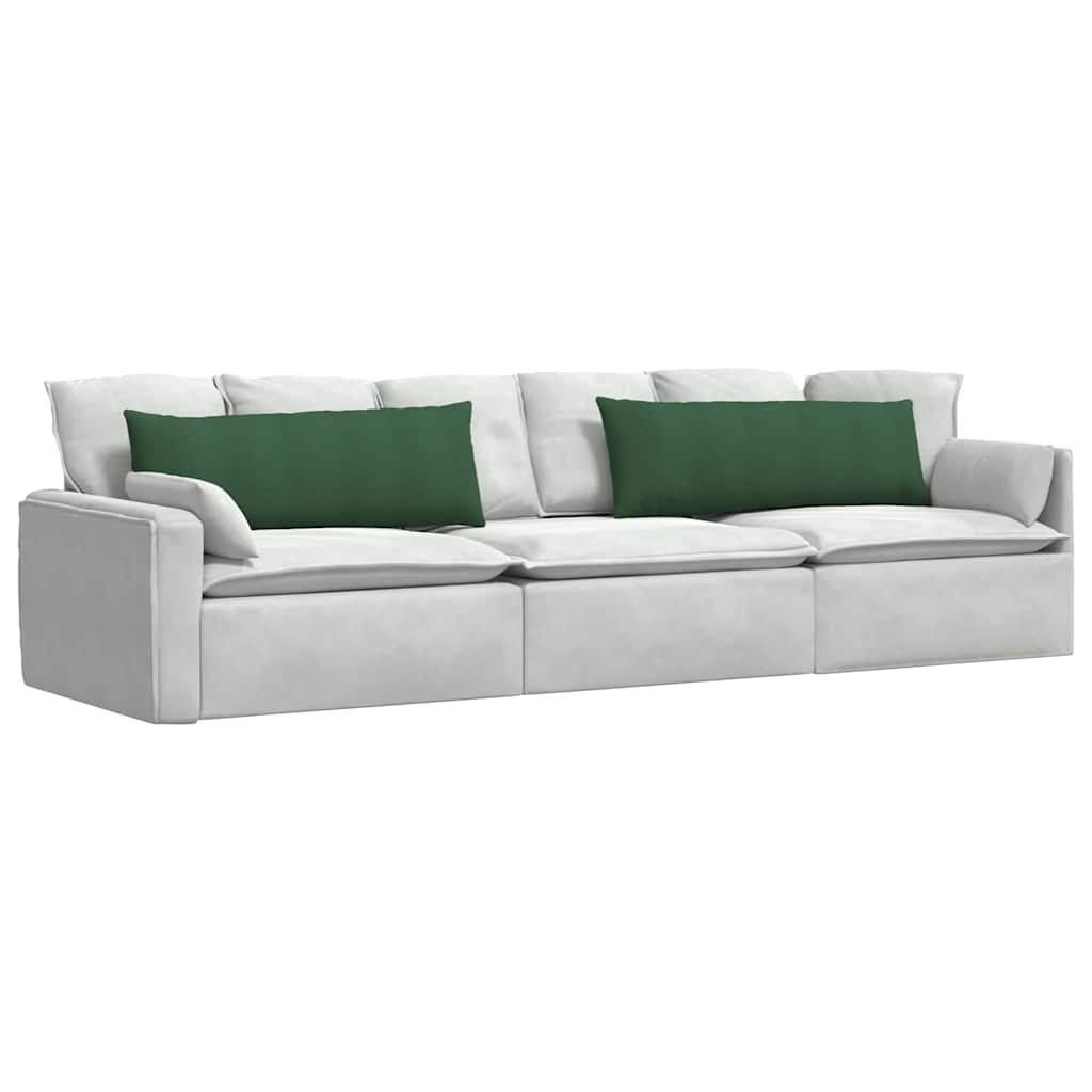 Kanapé párnák 2 pcs Sötétzöld 120 x 40 cm Bársonyos szövet