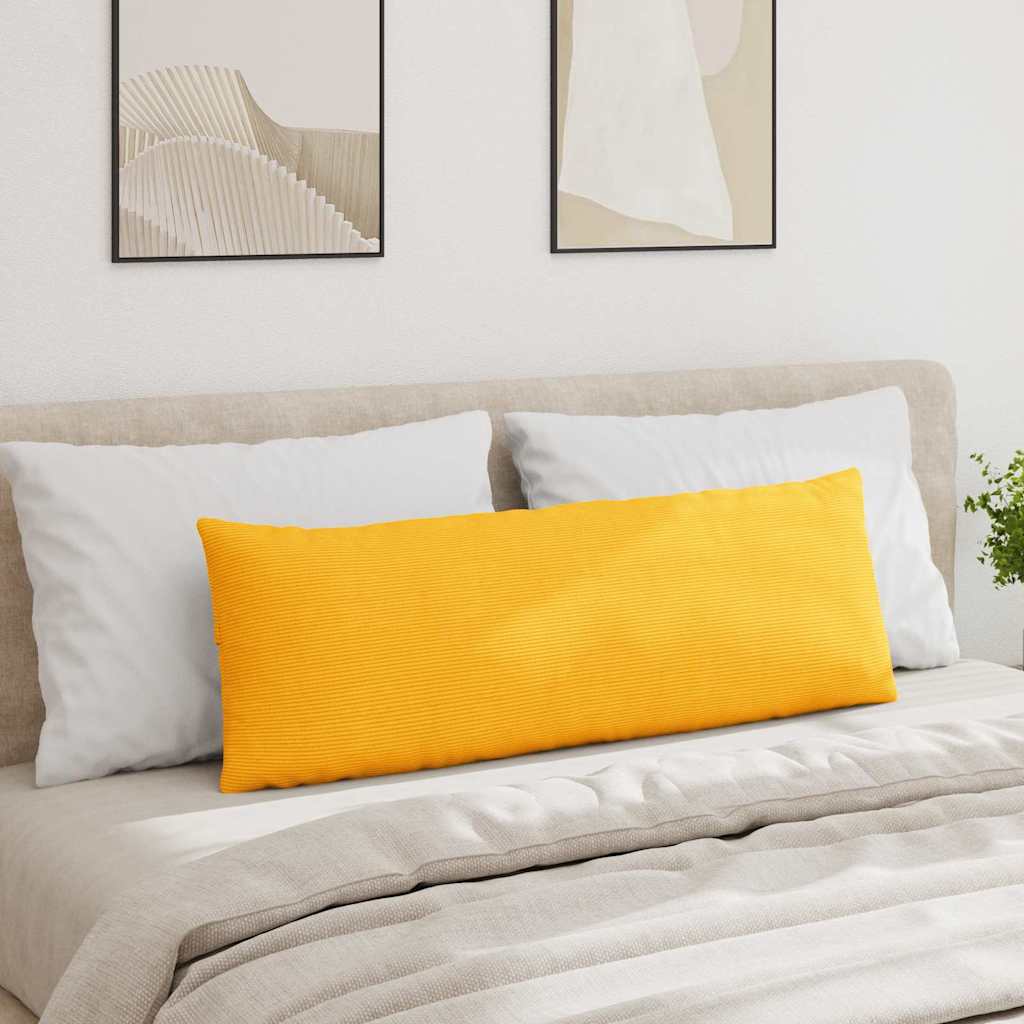 Kanapé párnák 2 pcs Világos sárga 120 x 40 cm Bársonyos szövet