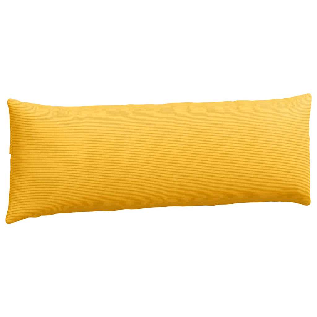 Kanapé párnák 2 pcs Világos sárga 120 x 40 cm Bársonyos szövet