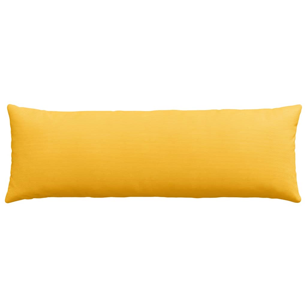 Kanapé párnák 2 pcs Világos sárga 120 x 40 cm Bársonyos szövet