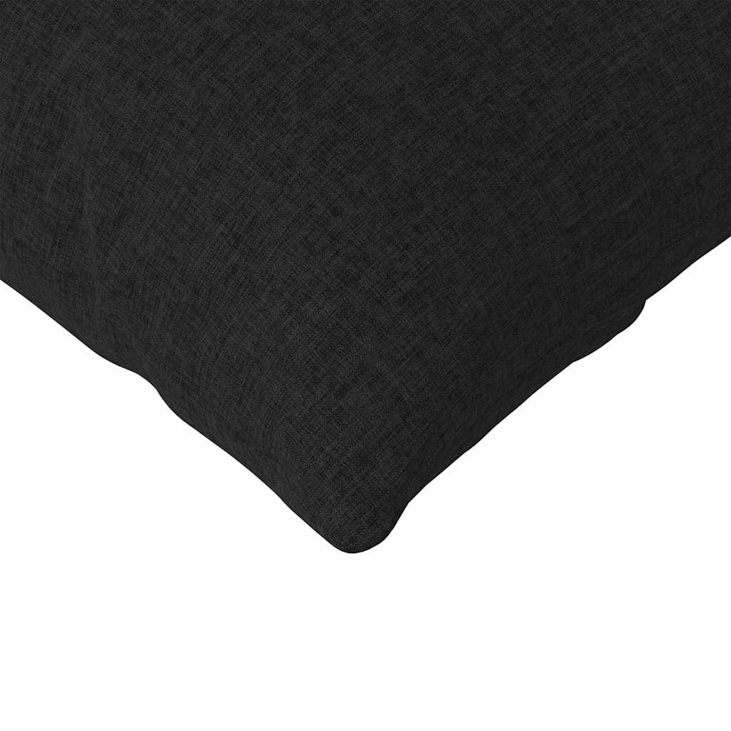 Kanapé párnák 2 pcs Fekete 145 x 40 cm szövet