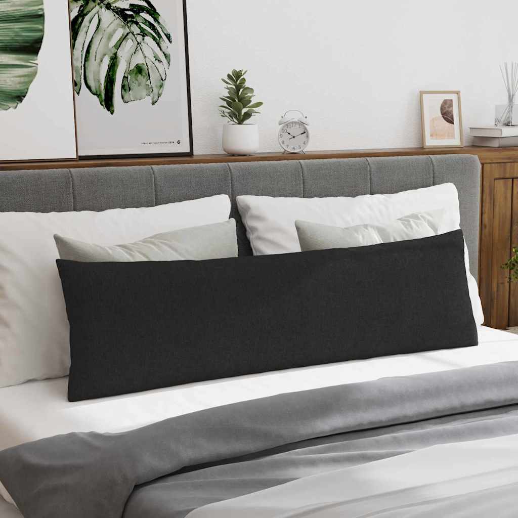 Kanapé párnák 2 pcs Fekete 145 x 40 cm szövet
