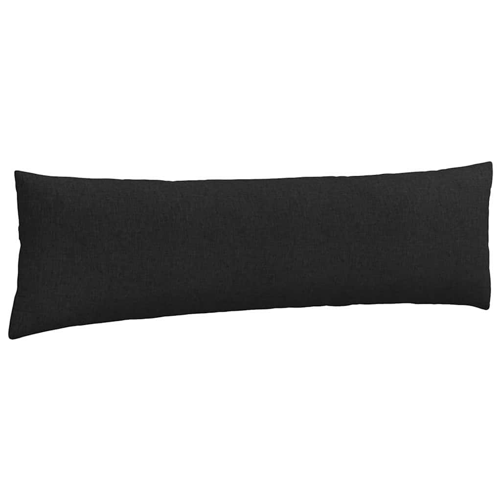 Kanapé párnák 2 pcs Fekete 145 x 40 cm szövet