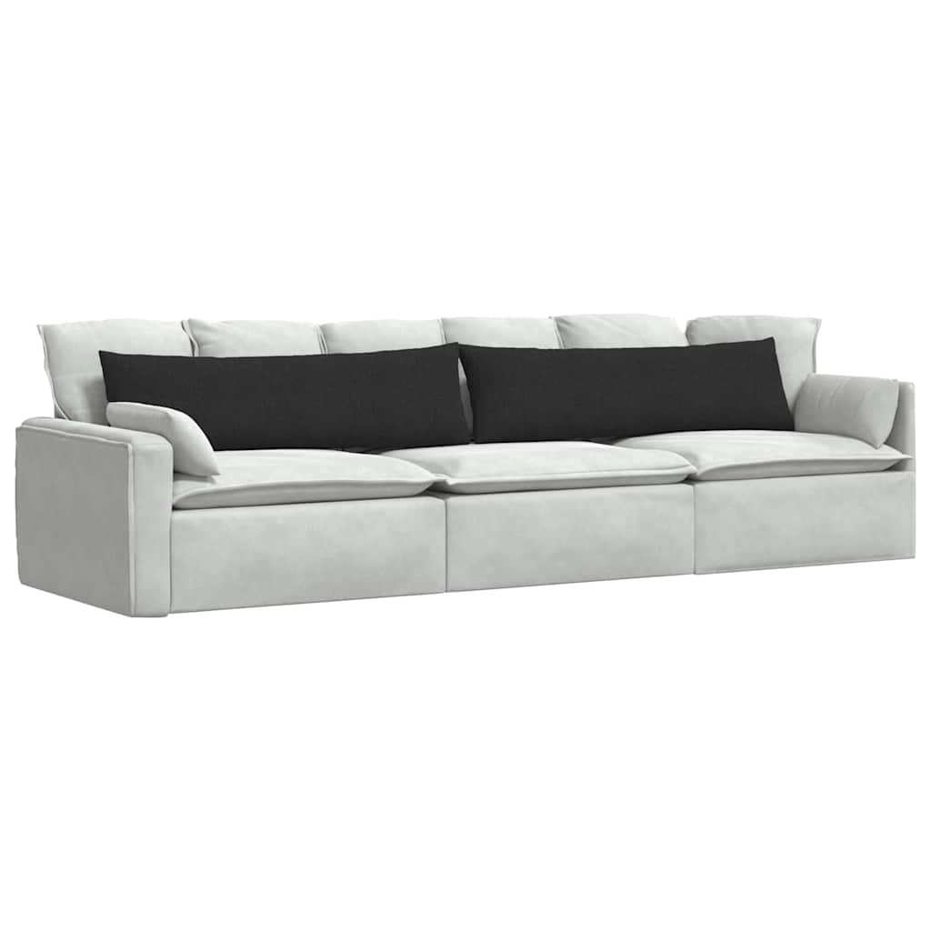 Kanapé párnák 2 pcs Fekete 145 x 40 cm szövet