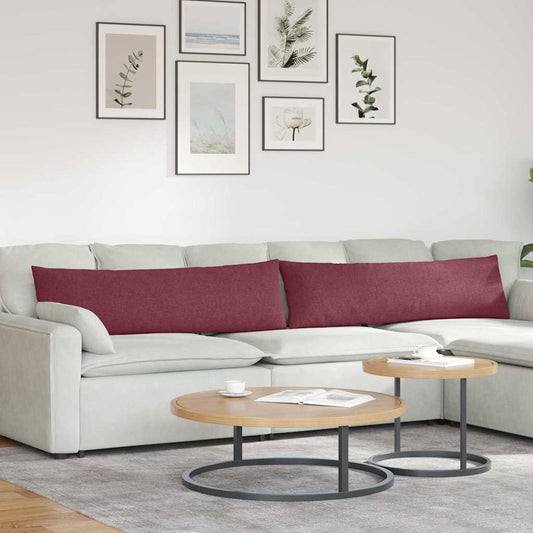 Kanapé párnák 2 pcs Bordó 145 x 40 cm szövet