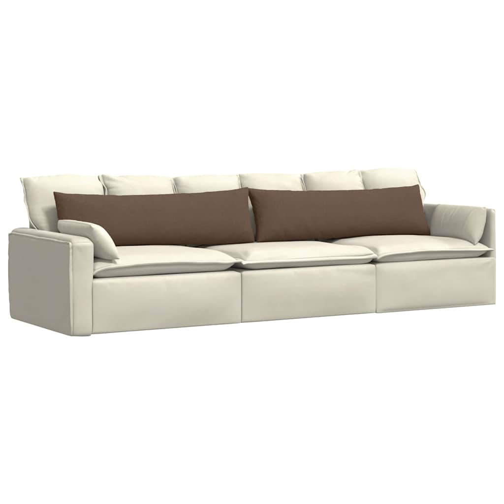 Kanapé párnák 2 pcs Barna 145 x 40 cm szövet