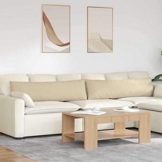 Kanapé párnák 2 db szövet Krém 145 x 40 cm