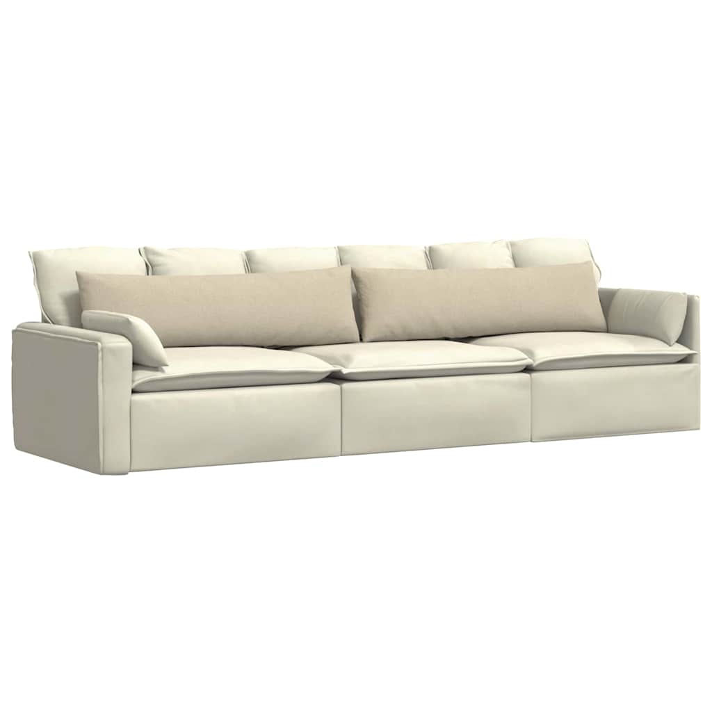 Kanapé párnák 2 pcs Krém 145 x 40 cm szövet