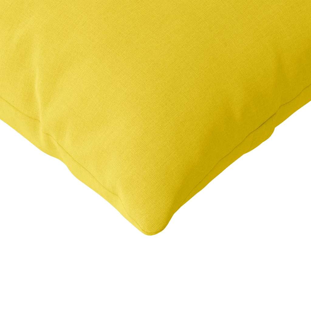 Kanapé párnák 2 pcs Világos sárga 145 x 40 cm szövet