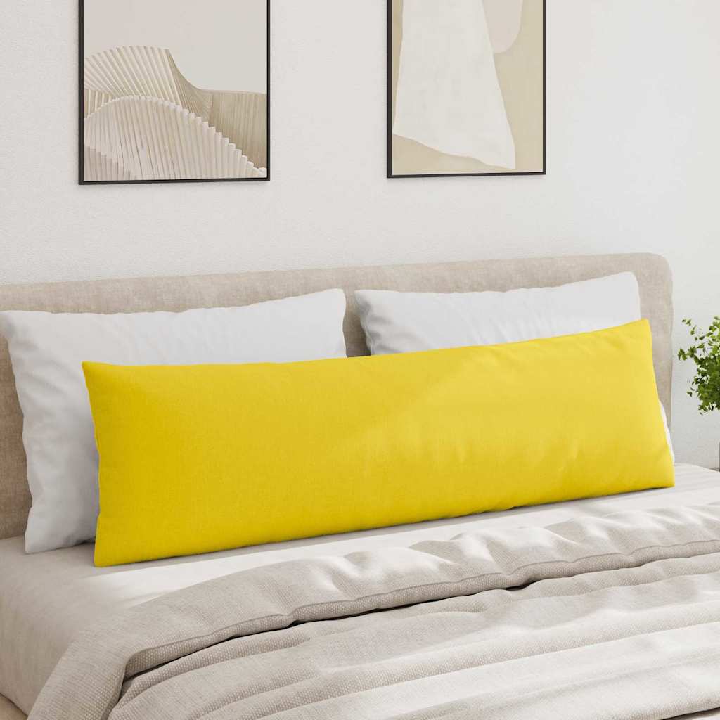 Kanapé párnák 2 pcs Világos sárga 145 x 40 cm szövet