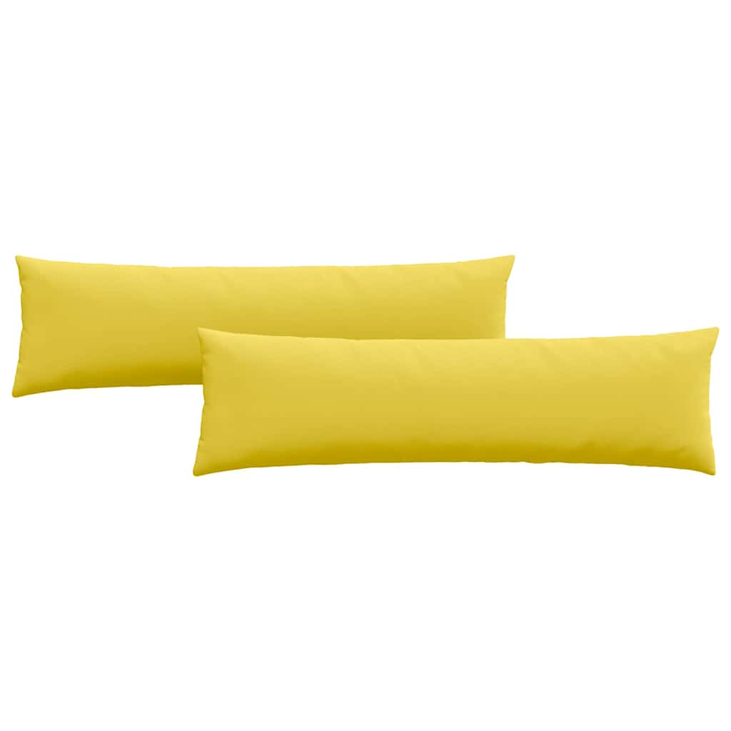 Kanapé párnák 2 pcs Világos sárga 145 x 40 cm szövet