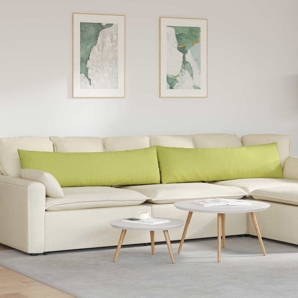 Kanapé párnák 2 pcs Világos zöld 145 x 40 cm szövet