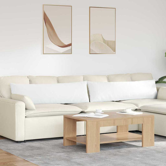 Kanapé párnák 2 db szövet Fehér 145 x 40 cm