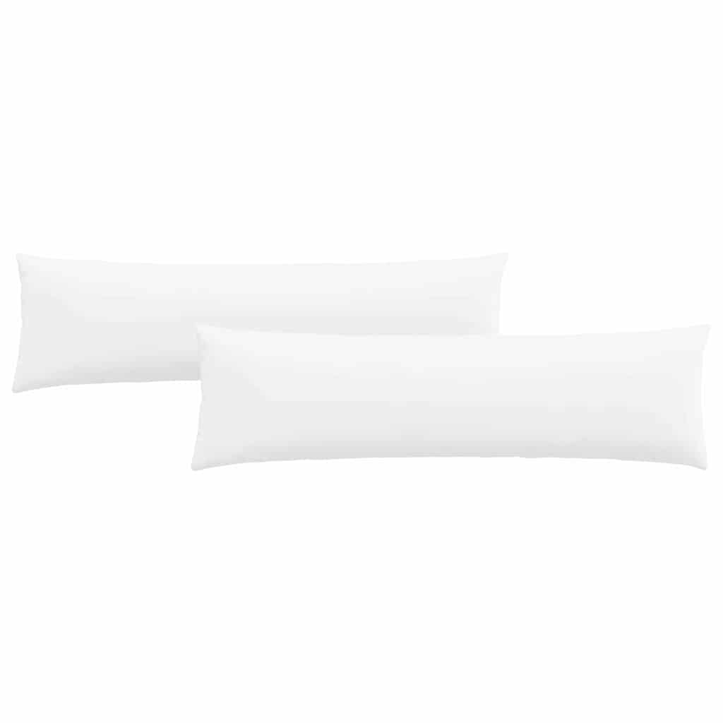 Kanapé párnák 2 pcs Fehér 145 x 40 cm szövet