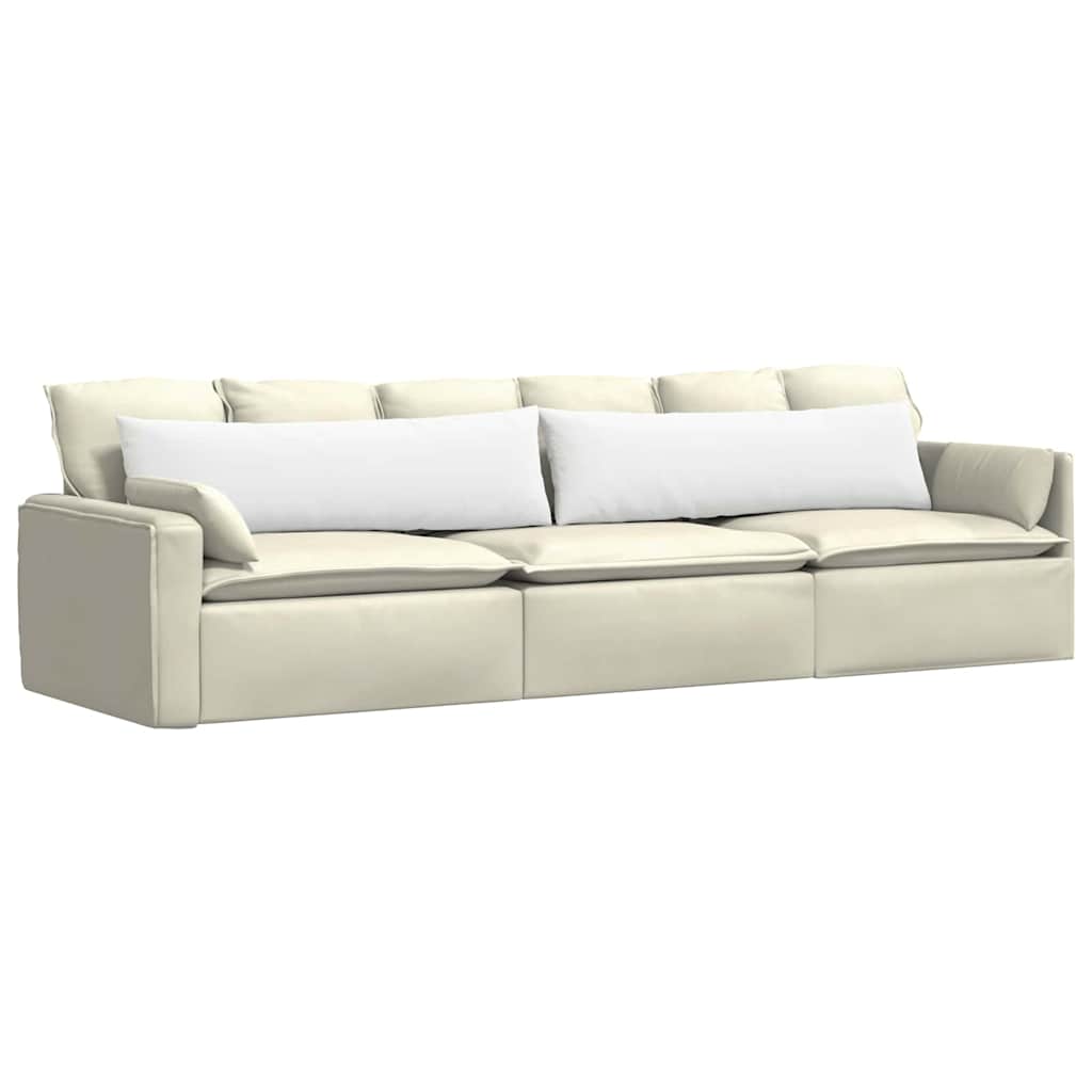 Kanapé párnák 2 pcs Fehér 145 x 40 cm szövet