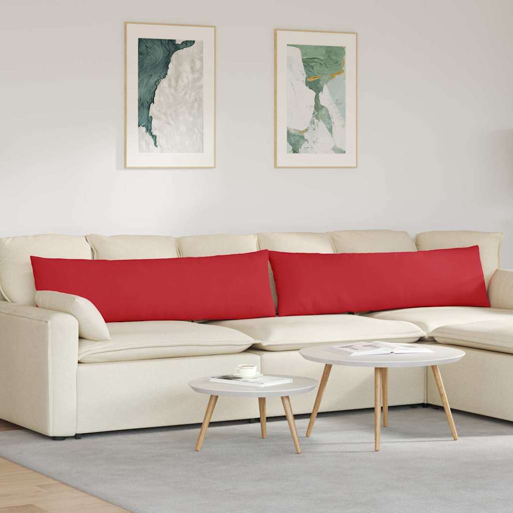 Kanapé párnák 2 pcs Piros 145 x 40 cm szövet