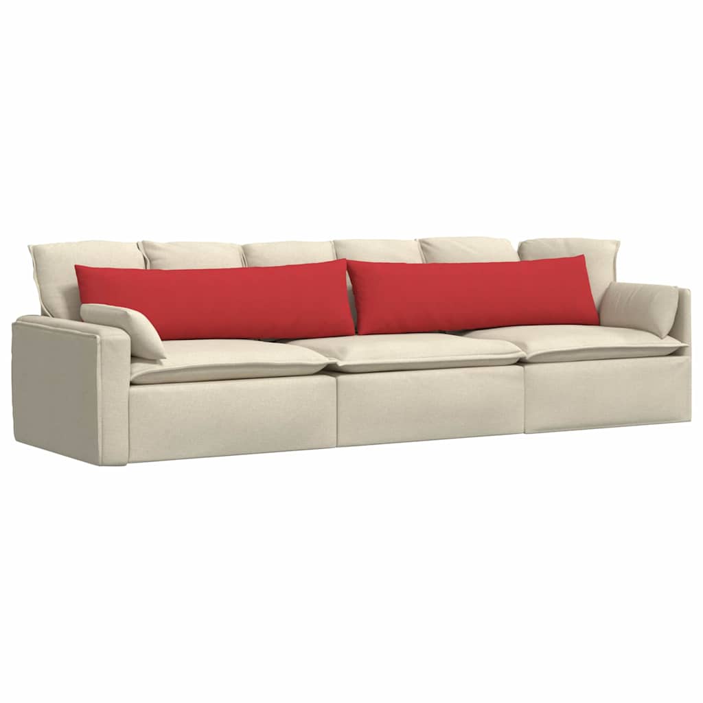 Kanapé párnák 2 pcs Piros 145 x 40 cm szövet