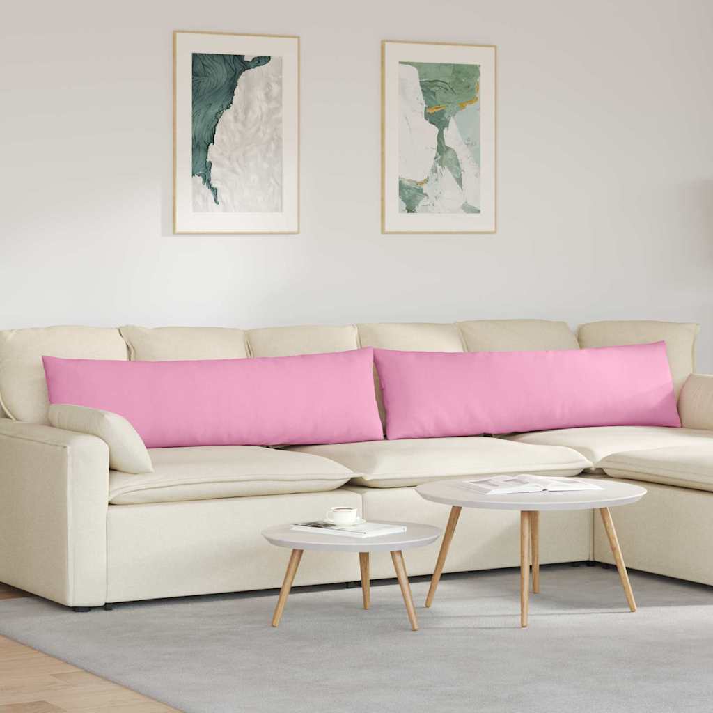 Kanapé párnák 2 pcs Rózsaszín 145 x 40 cm szövet