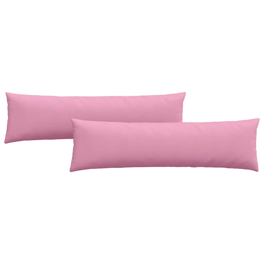 Kanapé párnák 2 pcs Rózsaszín 145 x 40 cm szövet