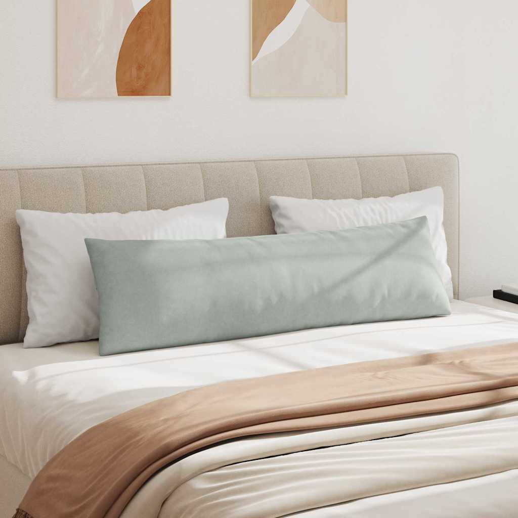 Kanapé párnák 2 pcs Világosszürke 145 x 40 cm Bársonyos szövet