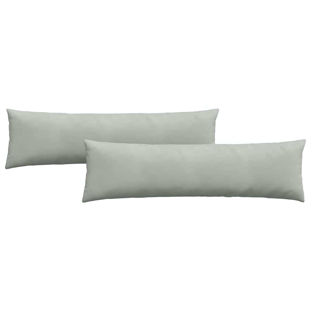 Kanapé párnák 2 pcs Világosszürke 145 x 40 cm Bársonyos szövet