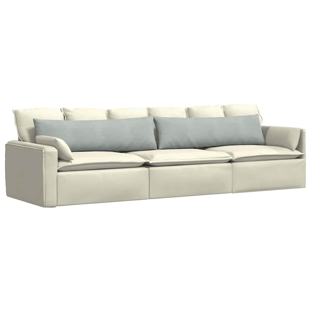 Kanapé párnák 2 pcs Világosszürke 145 x 40 cm Bársonyos szövet