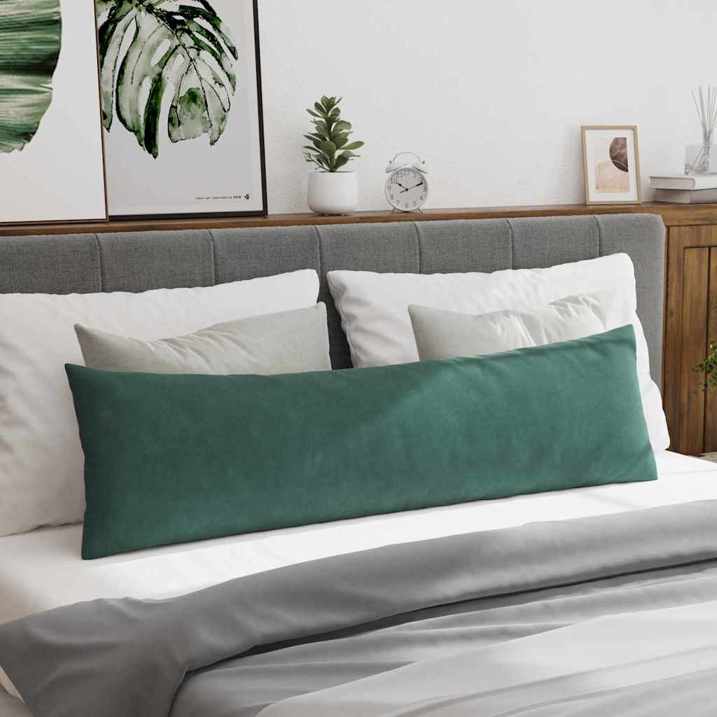 Kanapé párnák 2 pcs Sötétzöld 145 x 40 cm Bársonyos szövet