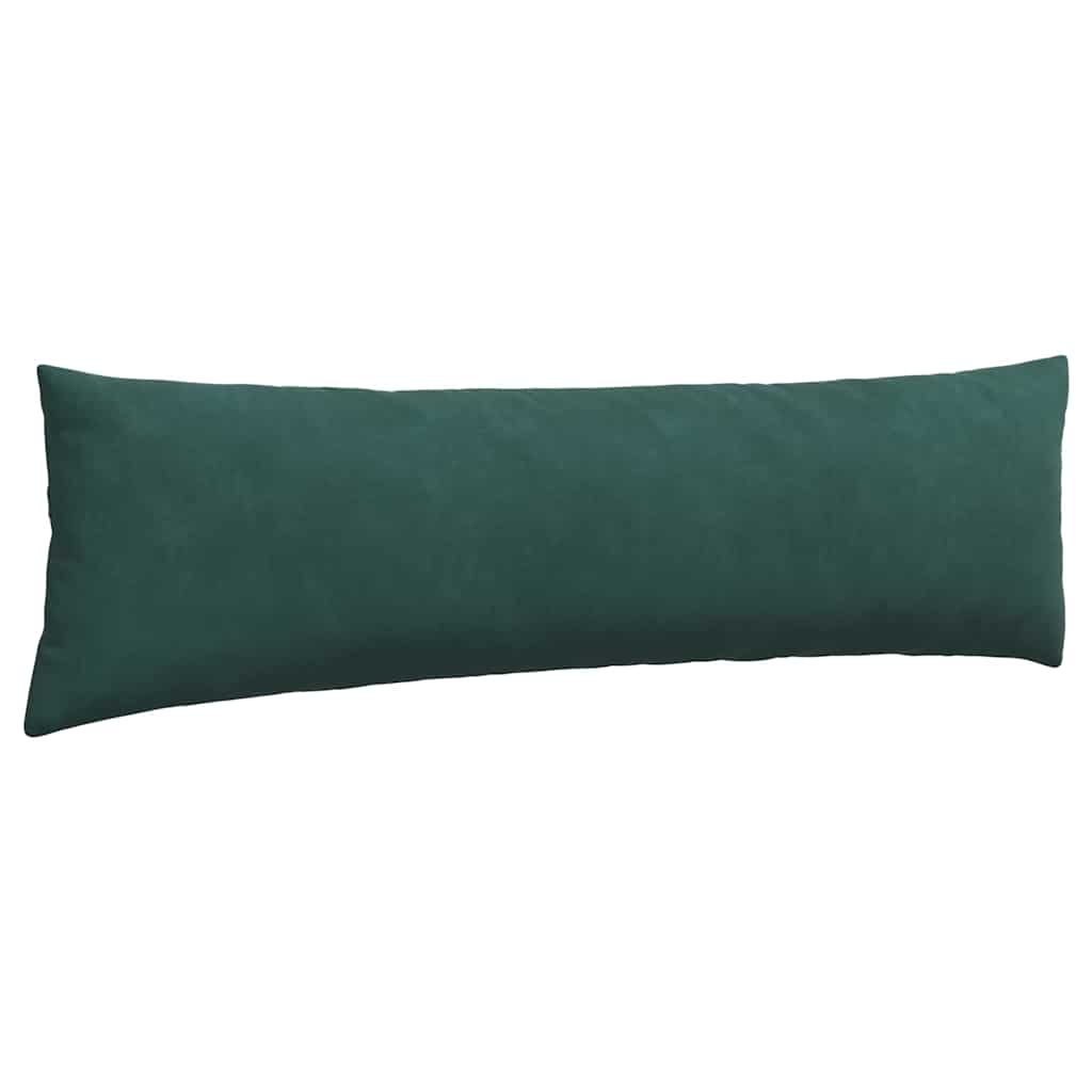 Kanapé párnák 2 pcs Sötétzöld 145 x 40 cm Bársonyos szövet