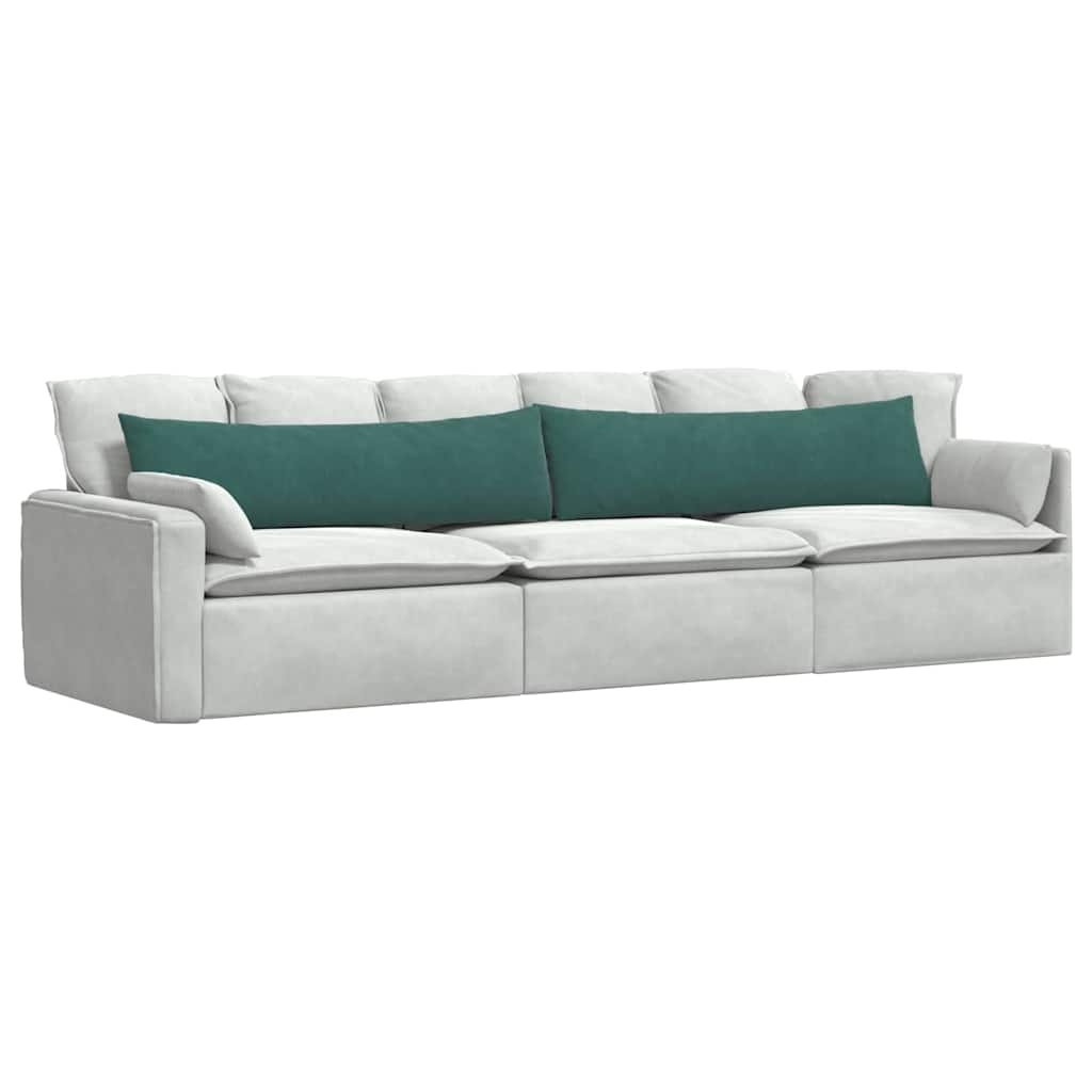 Kanapé párnák 2 pcs Sötétzöld 145 x 40 cm Bársonyos szövet
