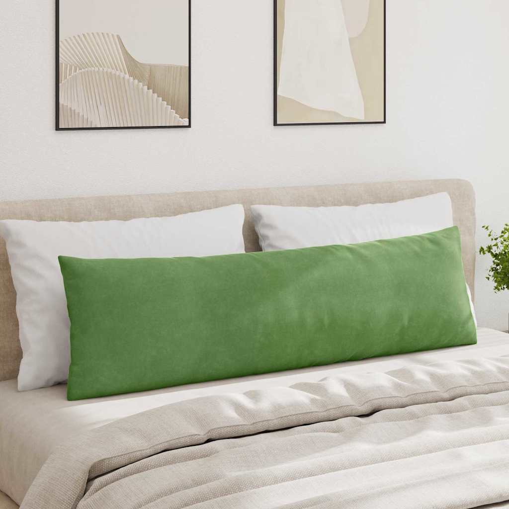 Kanapé párnák 2 pcs Világos zöld 145 x 40 cm Bársonyos szövet