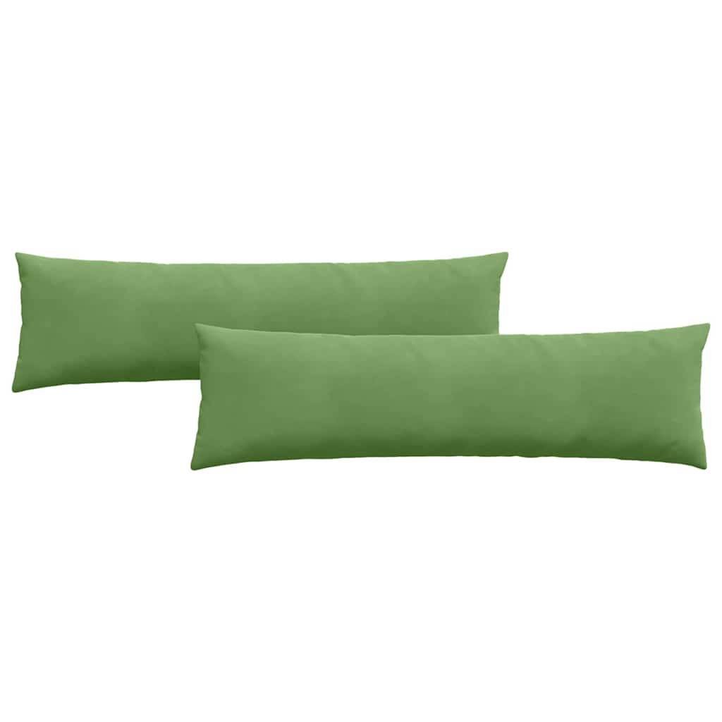 Kanapé párnák 2 pcs Világos zöld 145 x 40 cm Bársonyos szövet