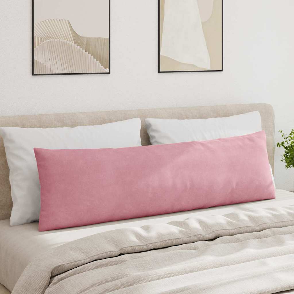 Kanapé párnák 2 pcs Rózsaszín 145 x 40 cm Bársonyos szövet