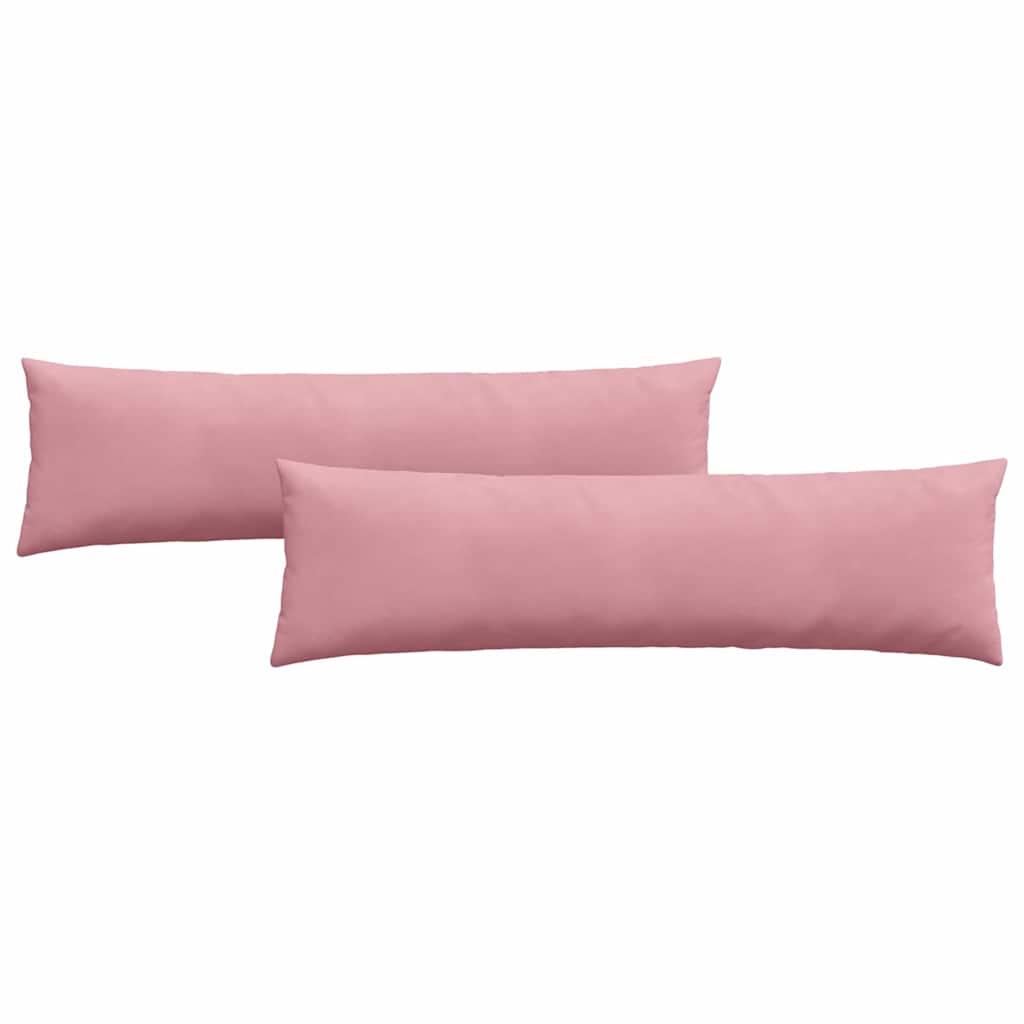 Kanapé párnák 2 pcs Rózsaszín 145 x 40 cm Bársonyos szövet