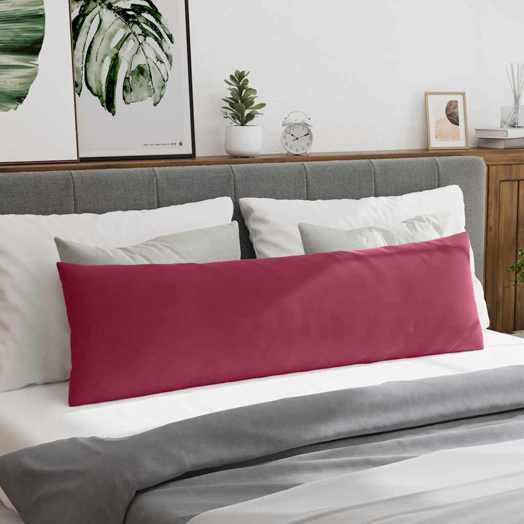 Kanapé párnák 2 pcs Bordó 145 x 40 cm Bársonyos szövet