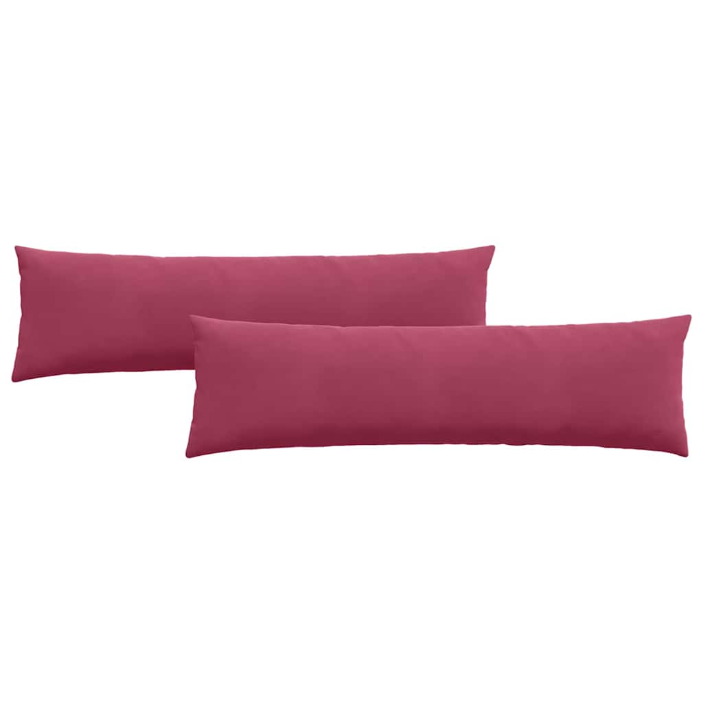 Kanapé párnák 2 pcs Bordó 145 x 40 cm Bársonyos szövet