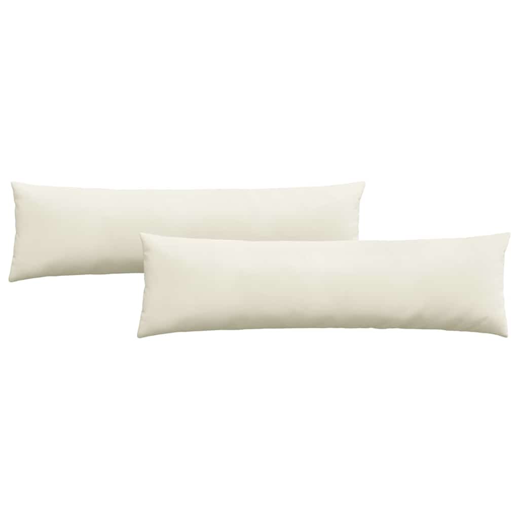 Kanapé párnák 2 pcs Krém 145 x 40 cm Bársonyos szövet