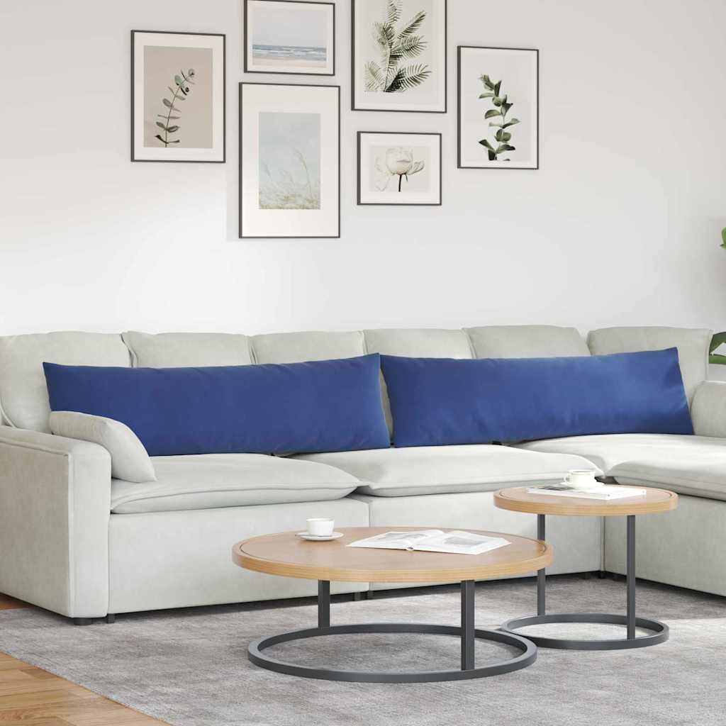Kanapé párnák 2 pcs Rendőrségi kék 145 x 40 cm Bársonyos szövet