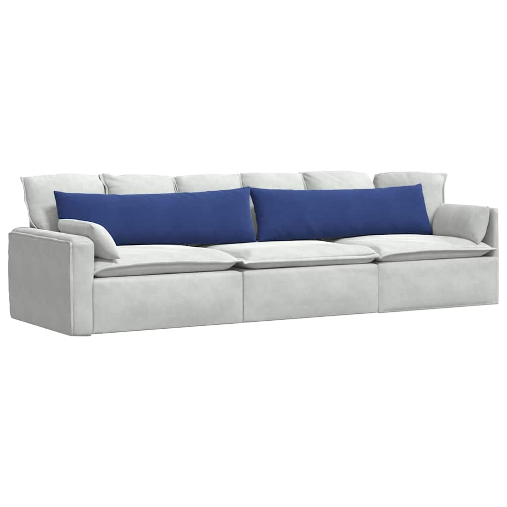 Kanapé párnák 2 pcs Rendőrségi kék 145 x 40 cm Bársonyos szövet
