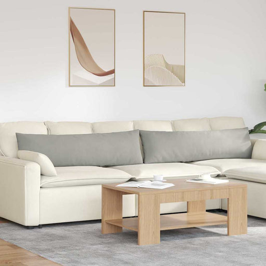 Kanapé párnák 2 pcs Világosszürke 145 x 40 cm szövet
