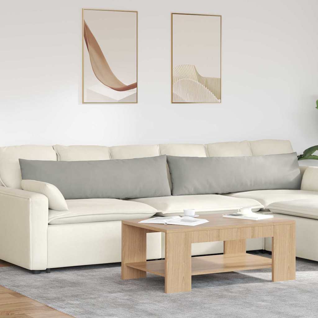 Kanapé párnák 2 pcs Világosszürke 145 x 40 cm szövet