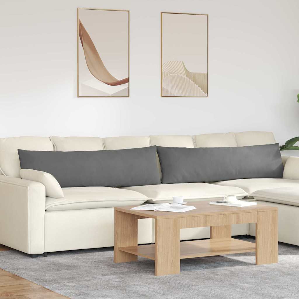 Kanapé párnák 2 pcs Sötétszürke 145 x 40 cm szövet
