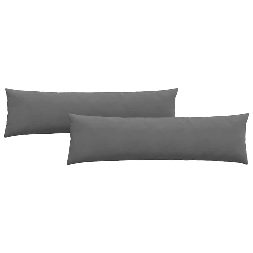 Kanapé párnák 2 pcs Sötétszürke 145 x 40 cm szövet